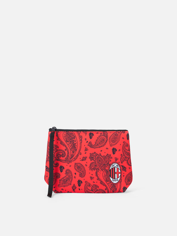 Mc2 Saint Barth Scuba pochette Aline with Milan logo print | AC MILAN SPECIAL EDITION