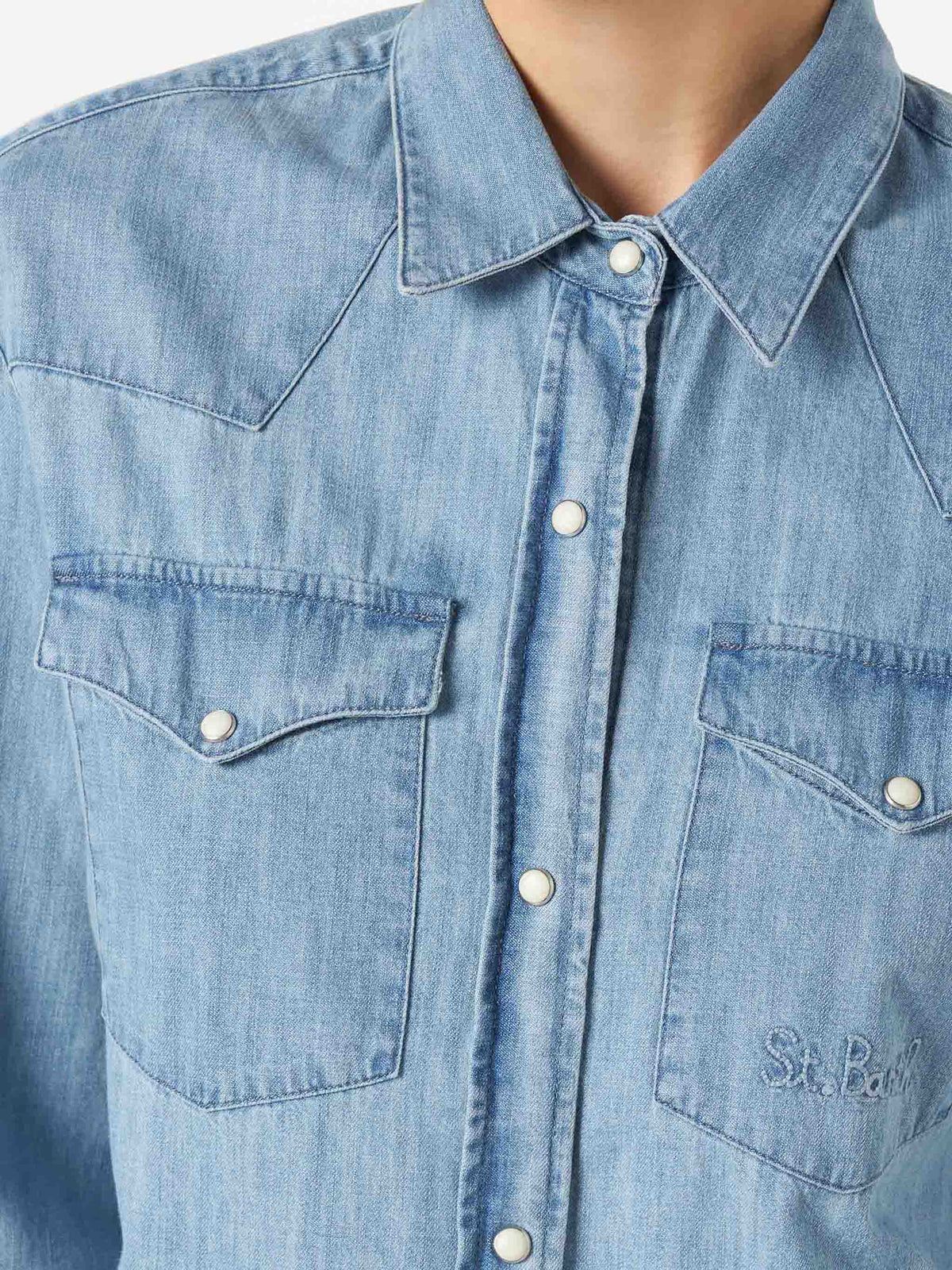 Camisa vaquera Amaya Tex en denim azul claro 