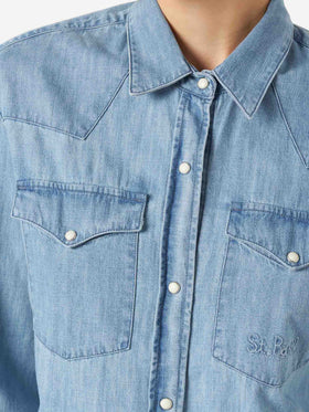 Camisa vaquera Amaya Tex en denim azul claro 