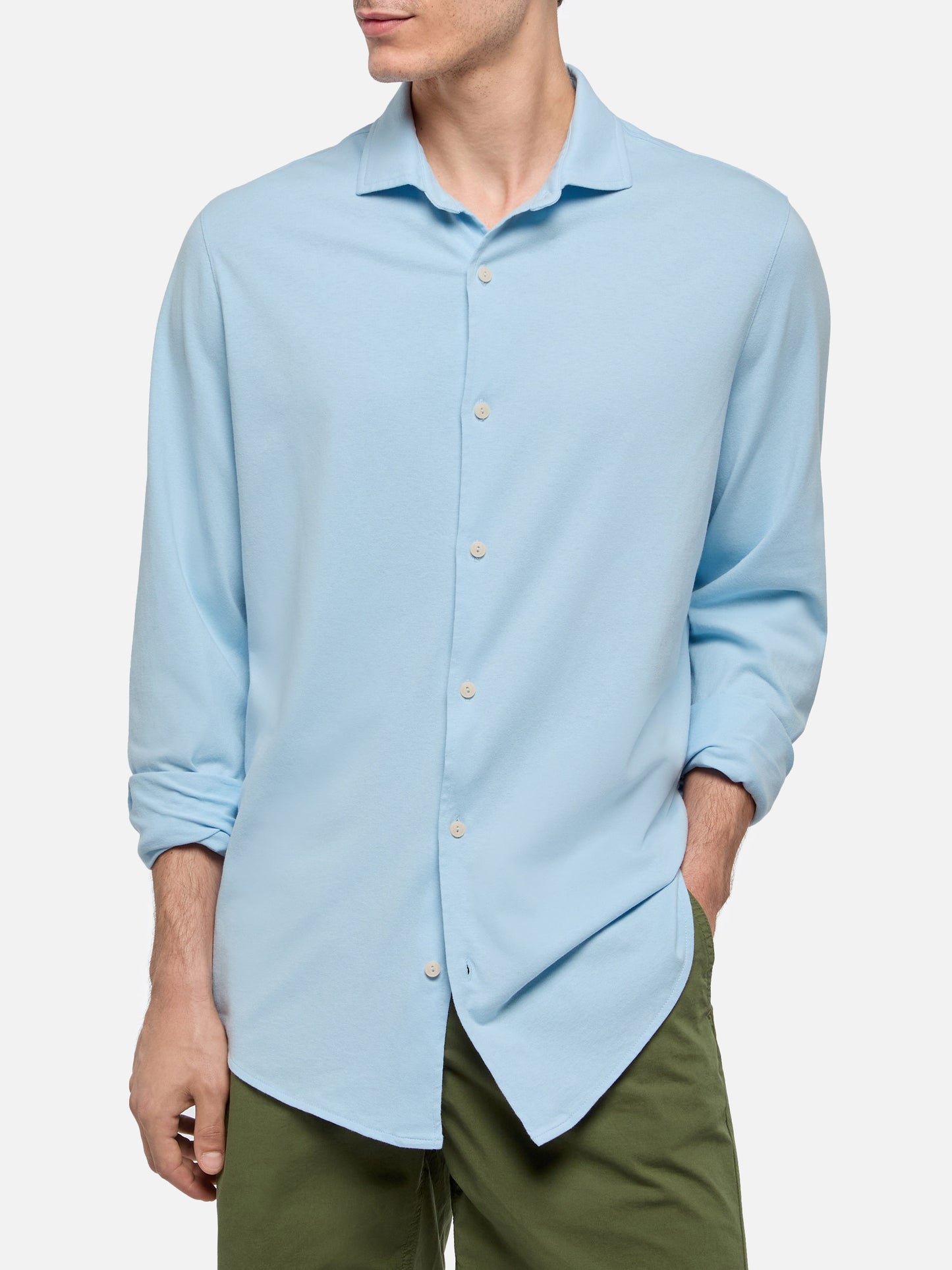 Amalfi light blue jersey shirt