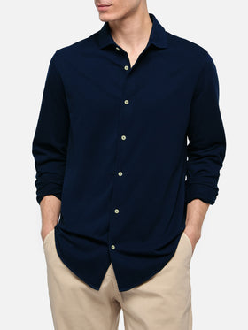Amalfi navy blue jersey shirt