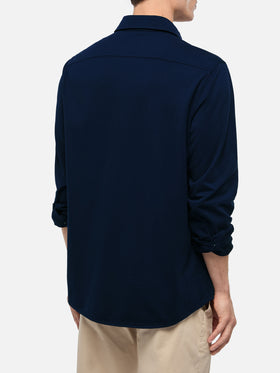 Amalfi navy blue jersey shirt