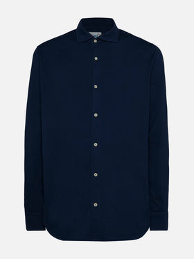 Amalfi navy blue jersey piquet shirt - MC2 Saint Barth
