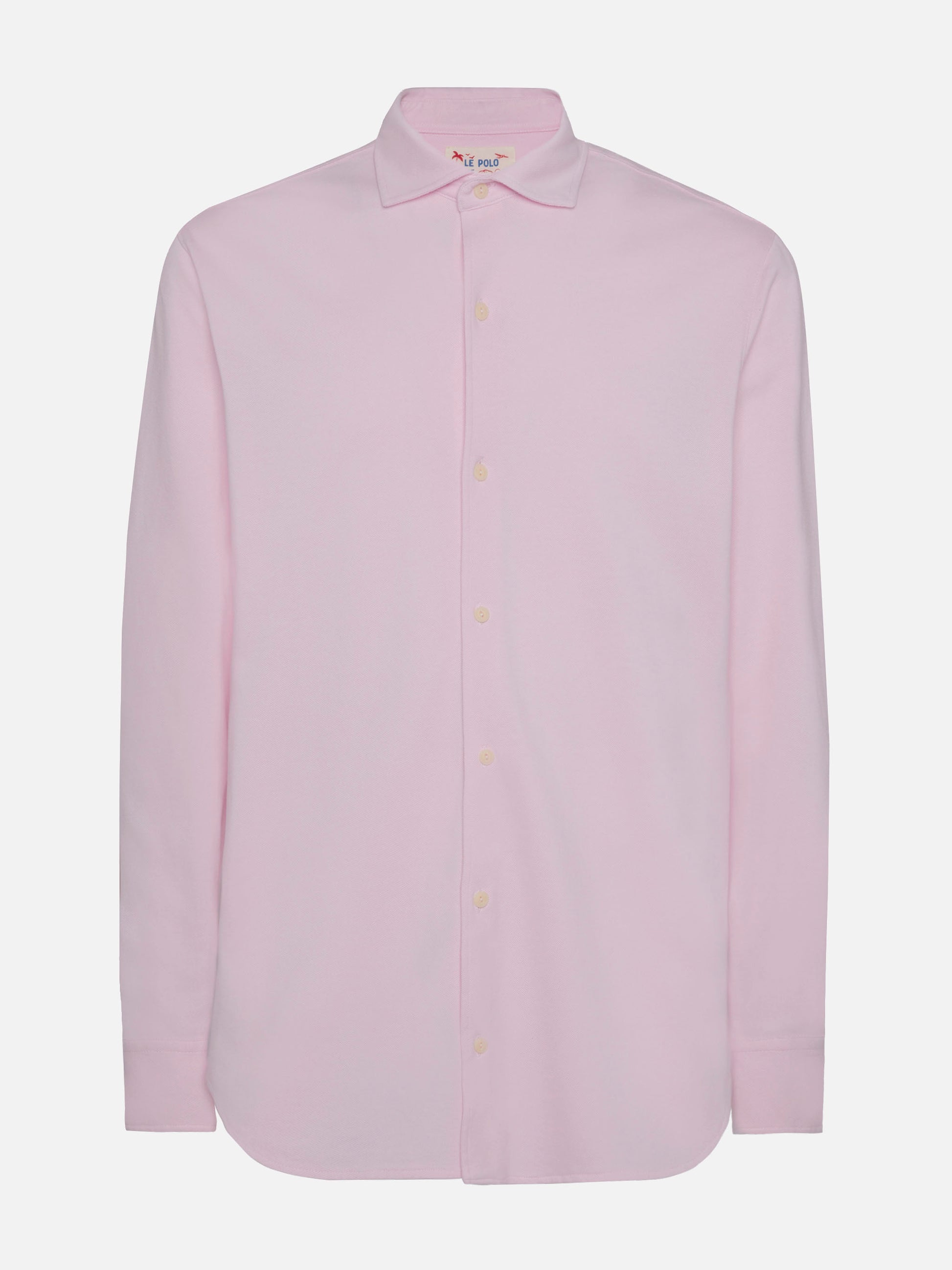 Amalfi pink jersey piquet shirt - MC2 Saint Barth
