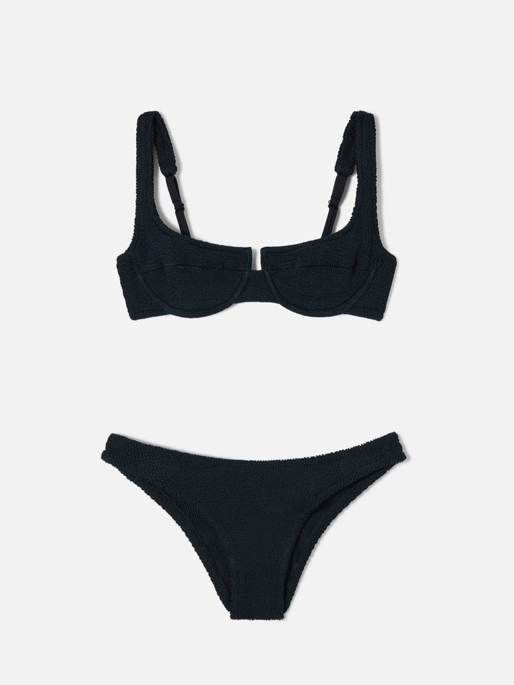 Bikini Amira Elise crinkle nero