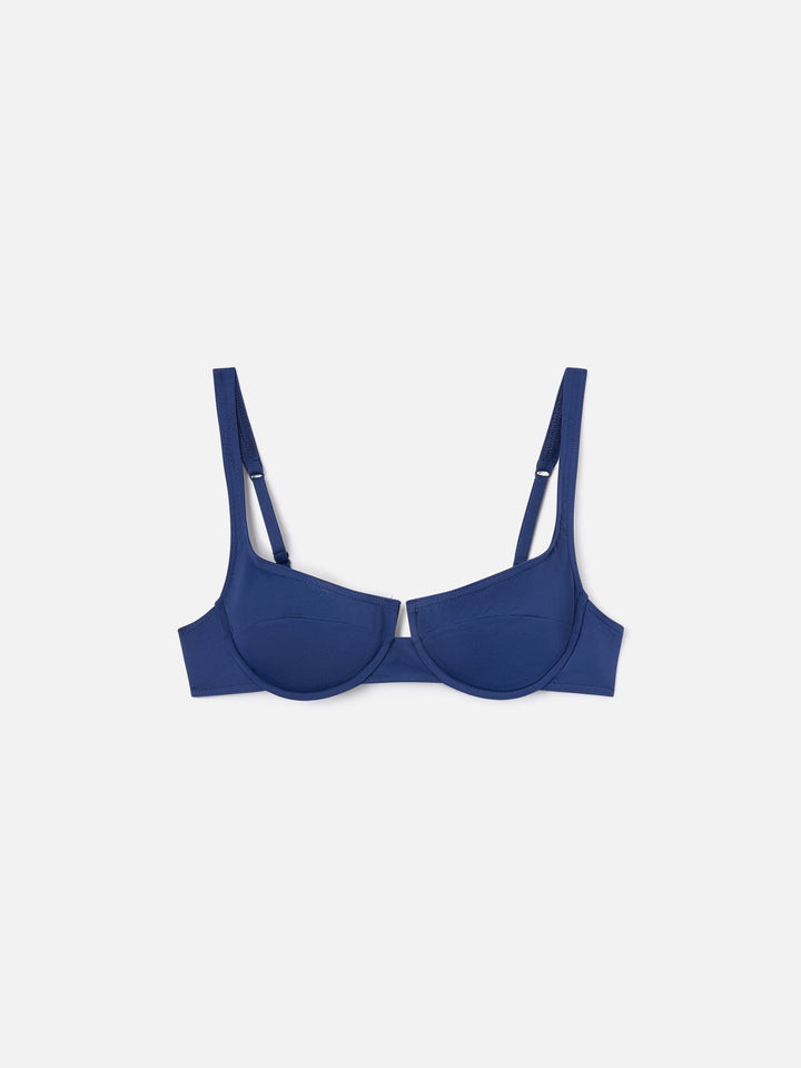Top bikini Amira balconette blu navy