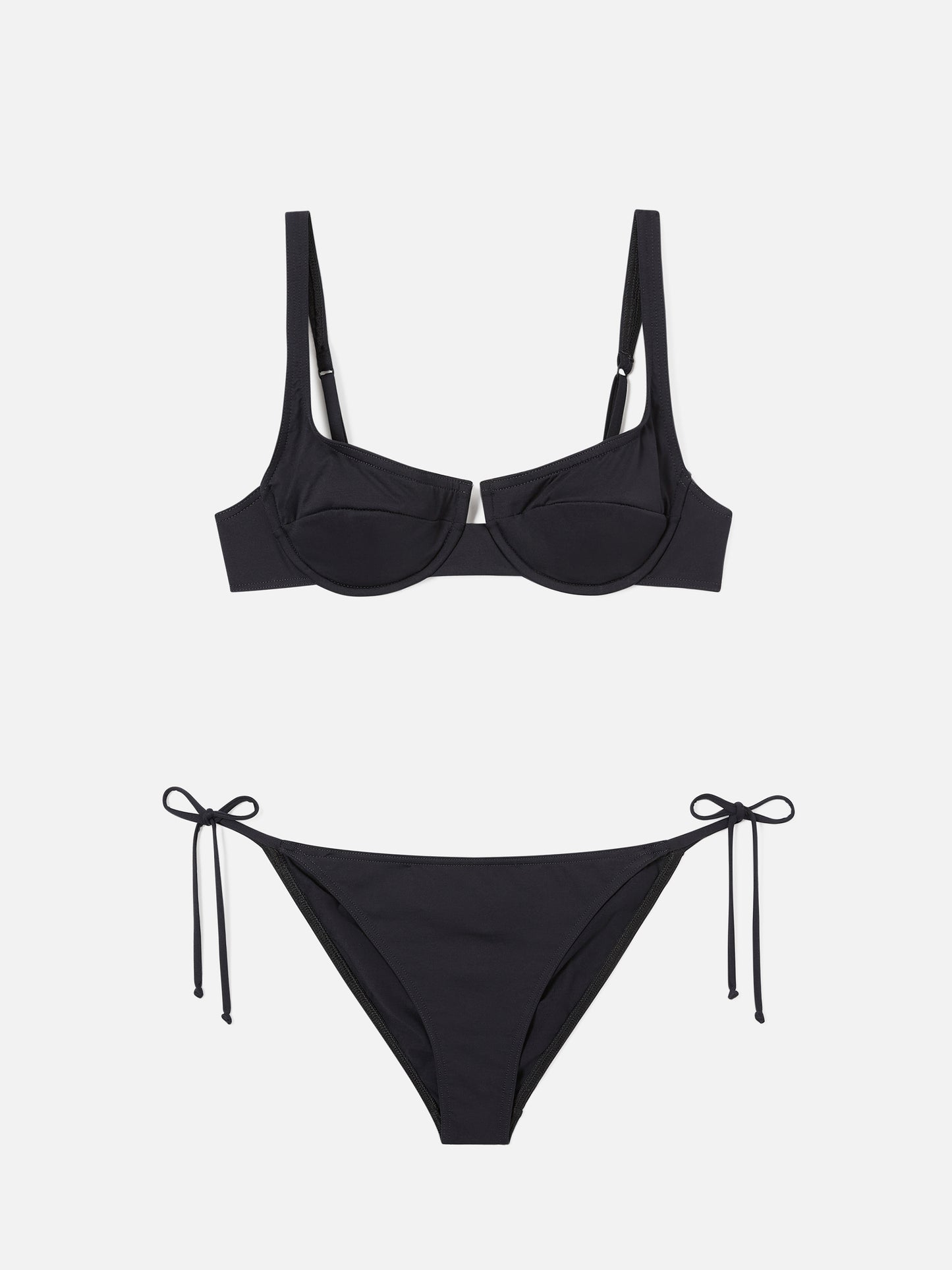 Bikini Amira Naomi balconette nero tinta unita