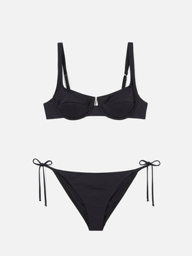 Bikini Amira Naomi balconette nero tinta unita