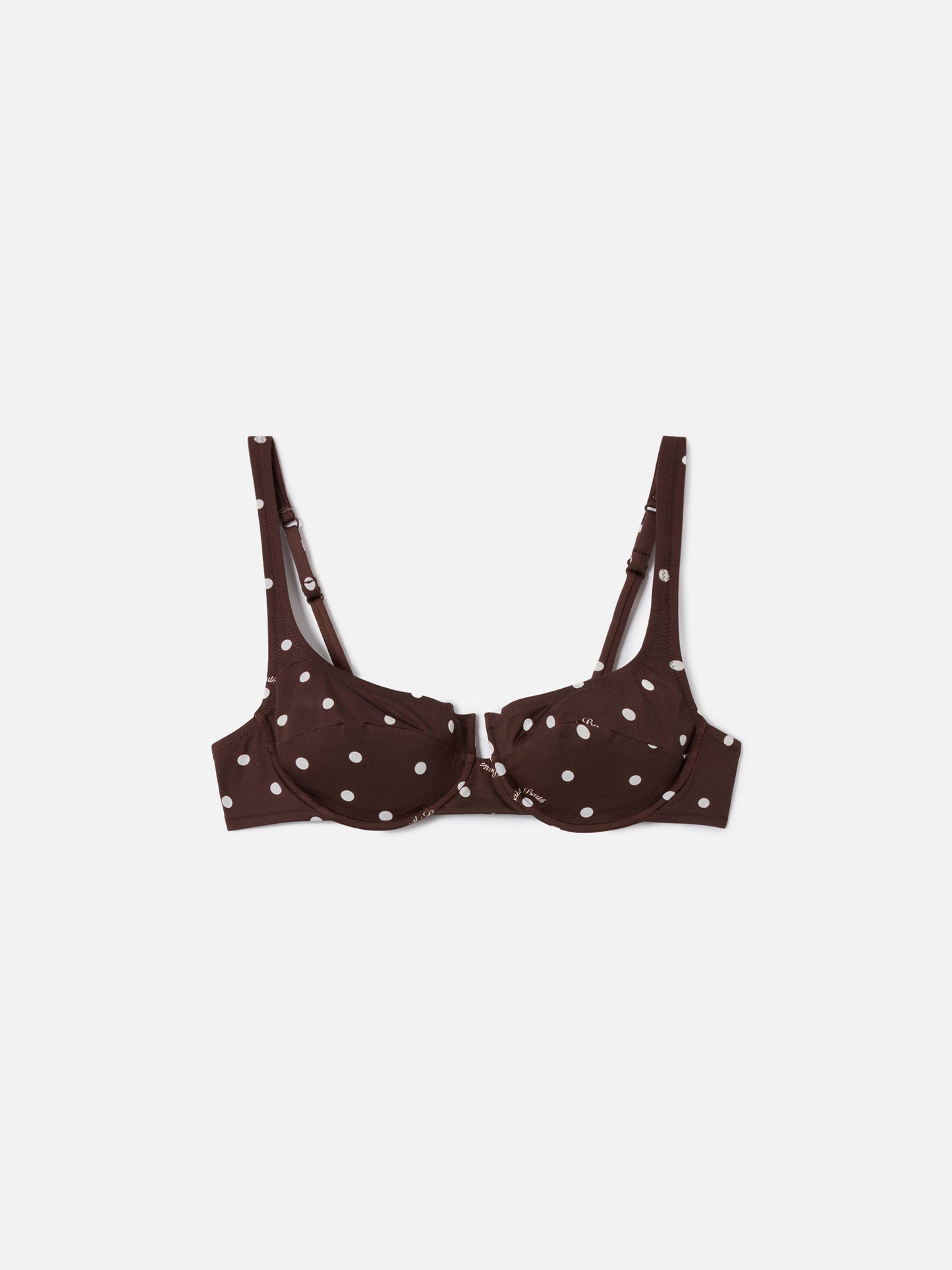 Top bikini Amira balconette con stampa a pois