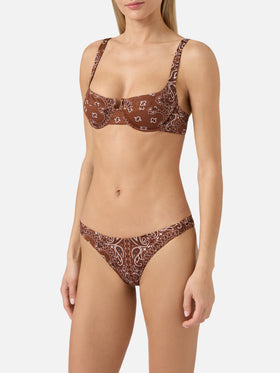 Amira Naomi brown bandana bikini