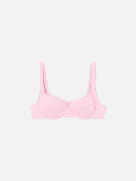 Top bikini Amira balconette rosa chiaro 