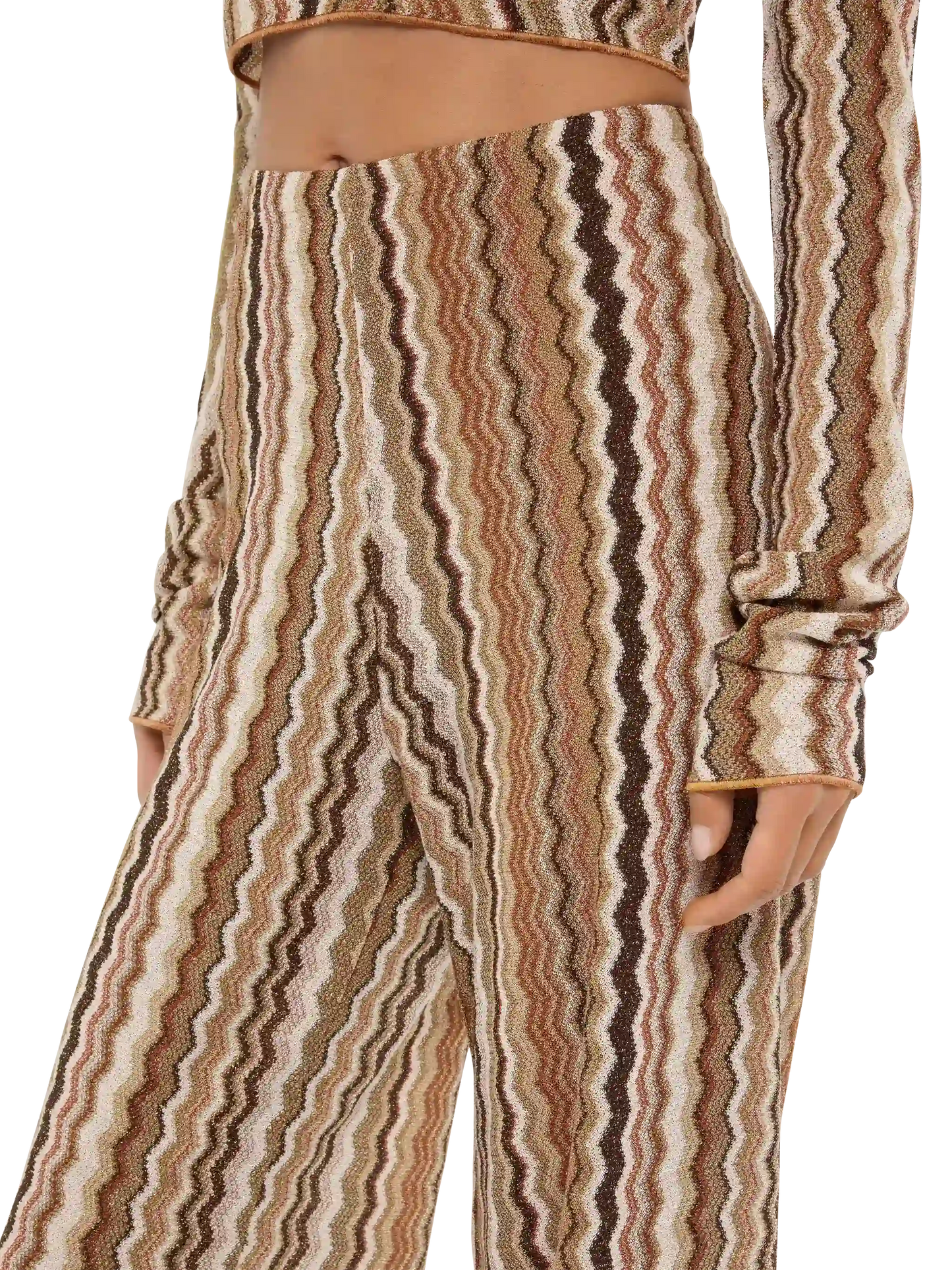 Amalia wide-leg trousers in raschel knit - MC2 Saint Barth