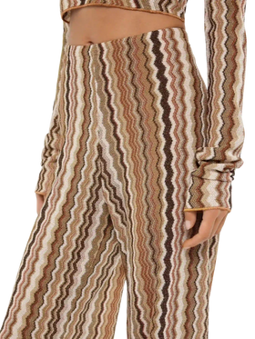 Amalia wide-leg trousers in raschel knit - MC2 Saint Barth