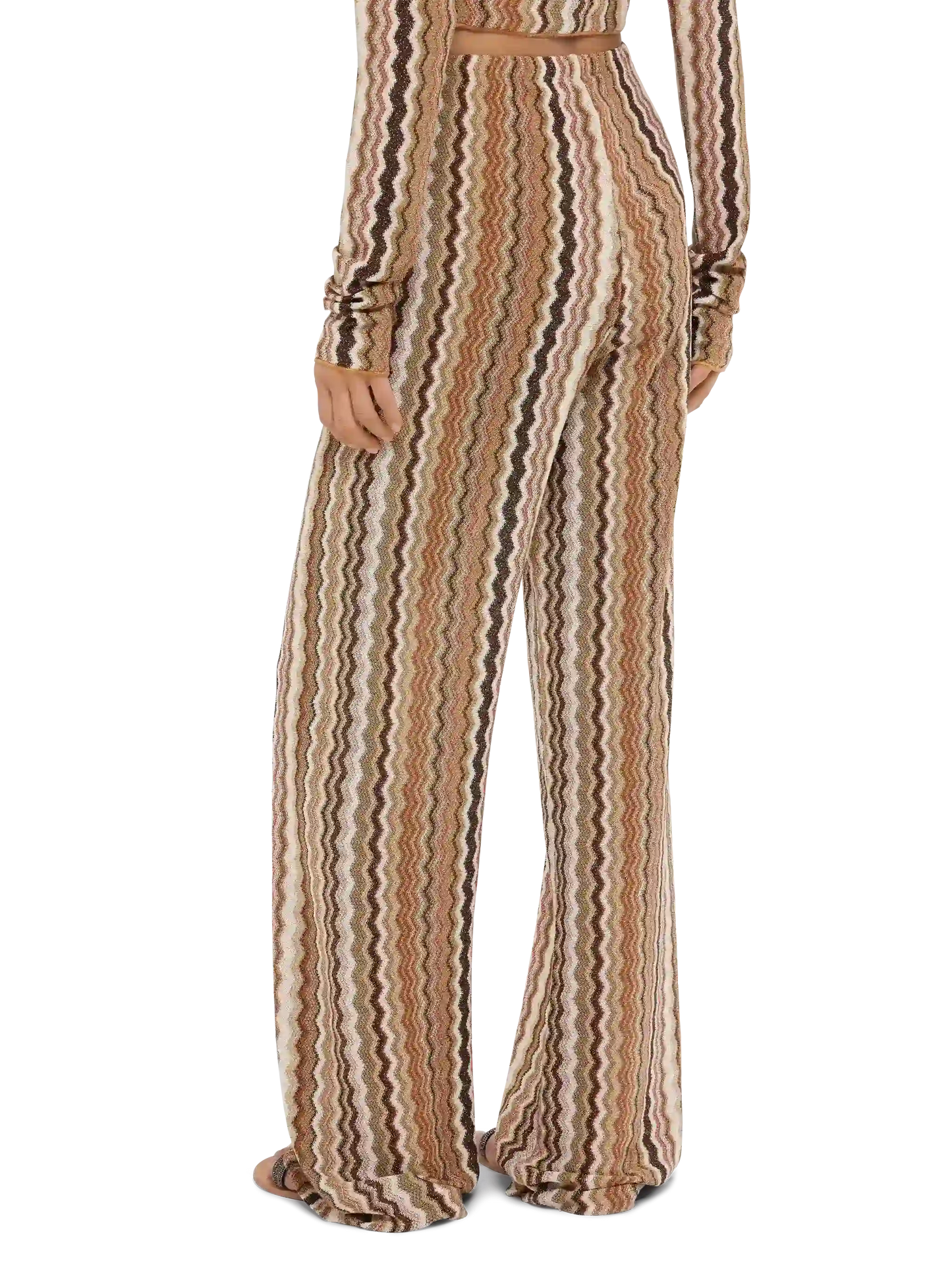 Amalia wide-leg trousers in raschel knit - MC2 Saint Barth
