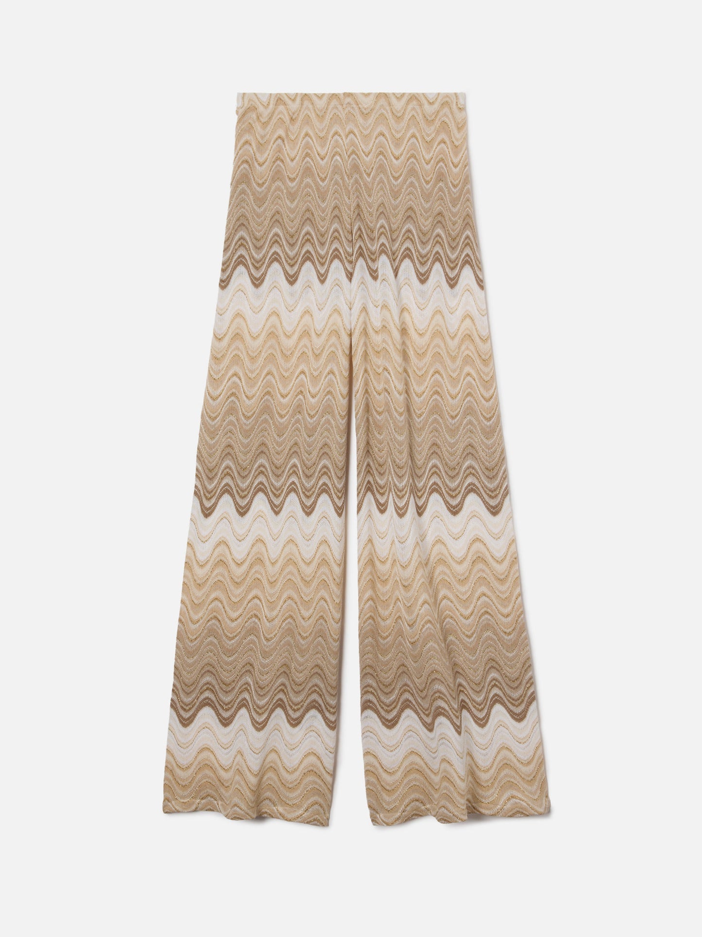 Pantalone lungo Amalia in raschel degradé beige