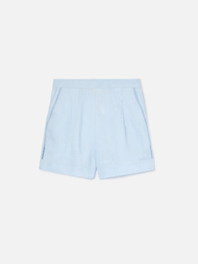 Light blue Amani linen shorts