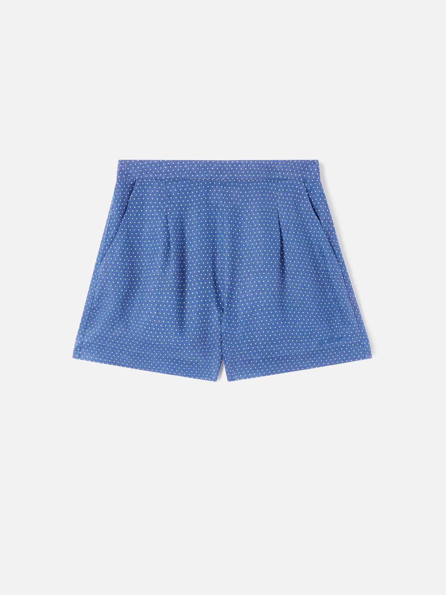 Short Amani in lino stampa leopardata