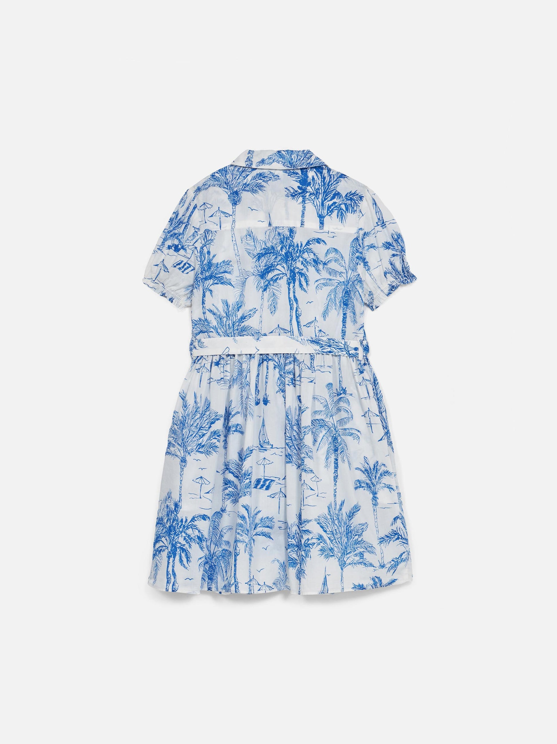 Girl cotton dress Anastasie Jr with toile de jouy print - MC2 Saint Barth