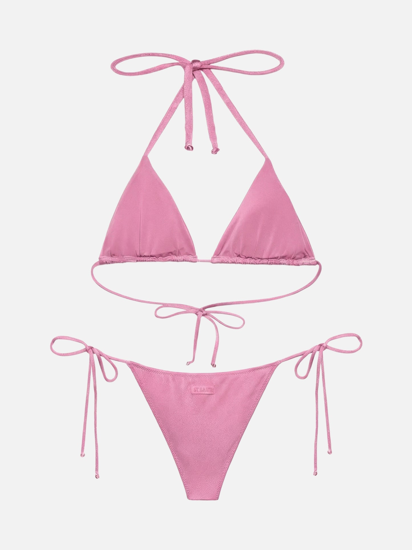Bikini a triangolo scorrevole Annabelle Marielle con strass rosa