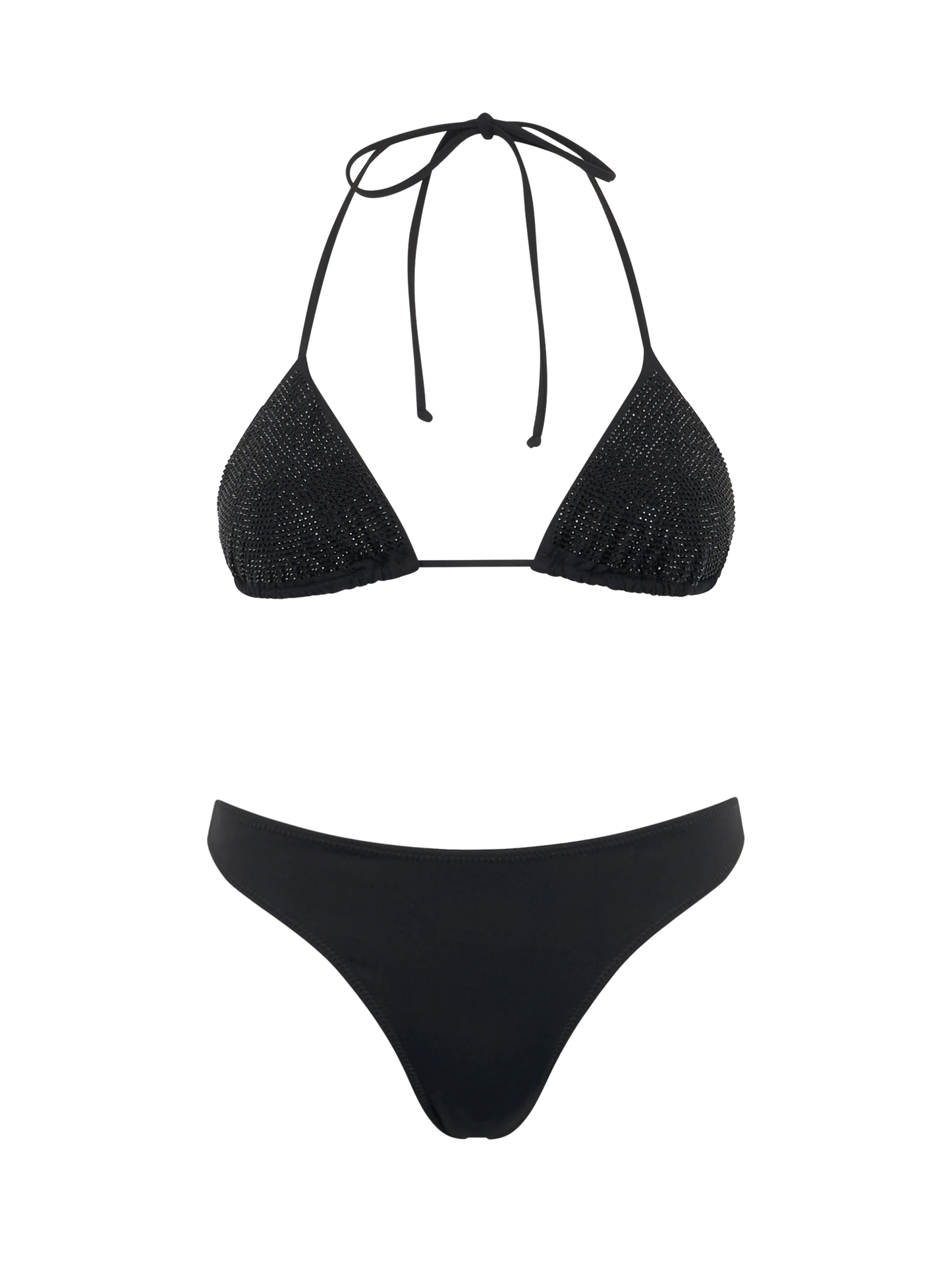 Woman black triangle bikini Annabelle Naomi with rhinestones - MC2 Saint Barth