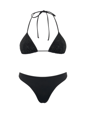 Woman black triangle bikini Annabelle Naomi with rhinestones - MC2 Saint Barth
