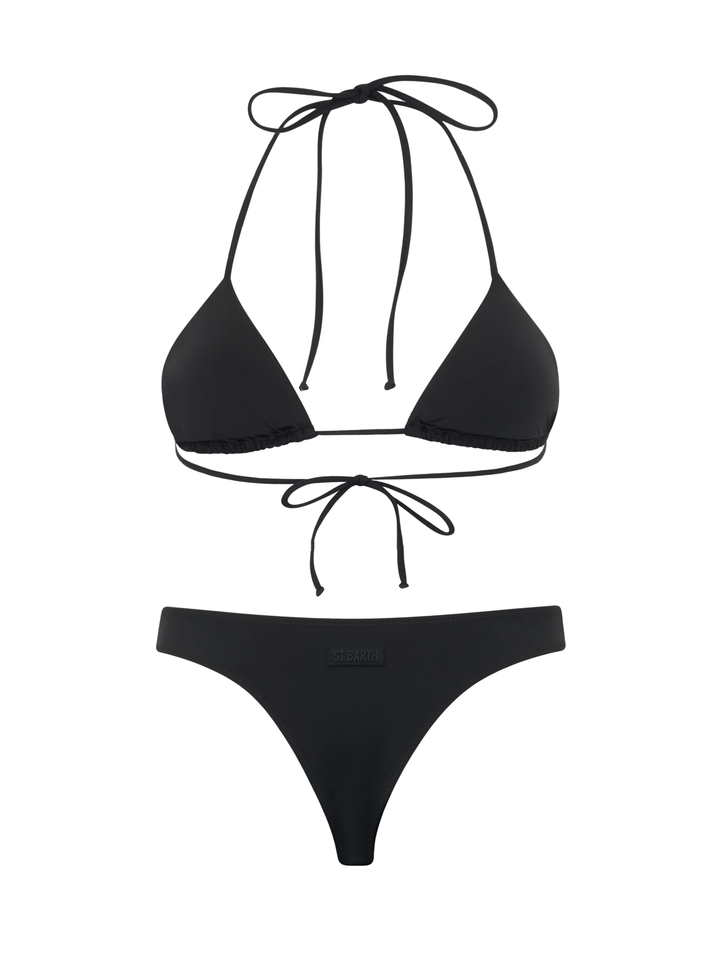 Woman black triangle bikini Annabelle Naomi with rhinestones - MC2 Saint Barth