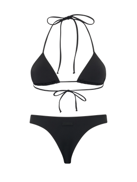 Woman black triangle bikini Annabelle Naomi with rhinestones - MC2 Saint Barth