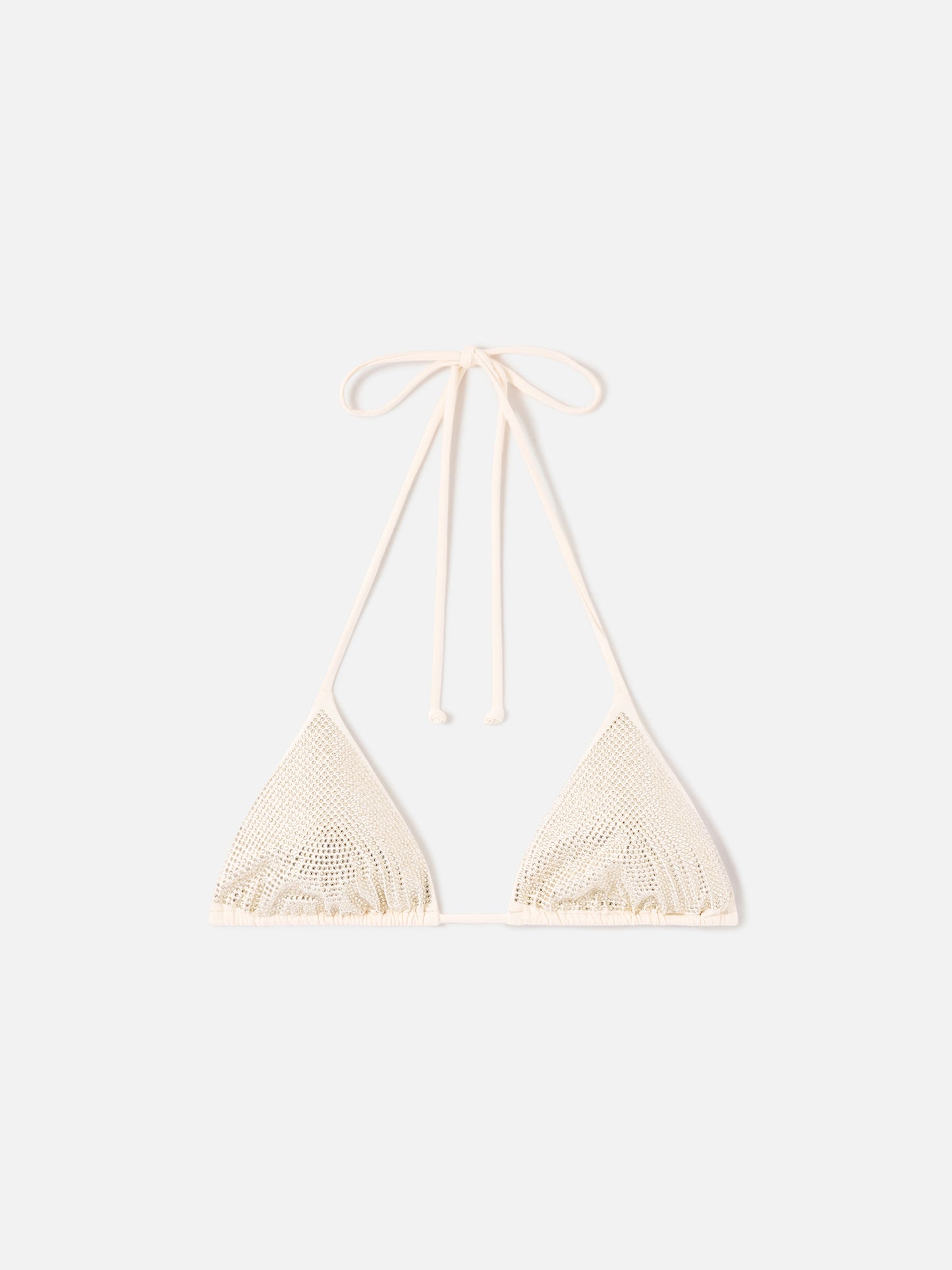 Haut de bikini triangle Annabelle Nude avec strass 