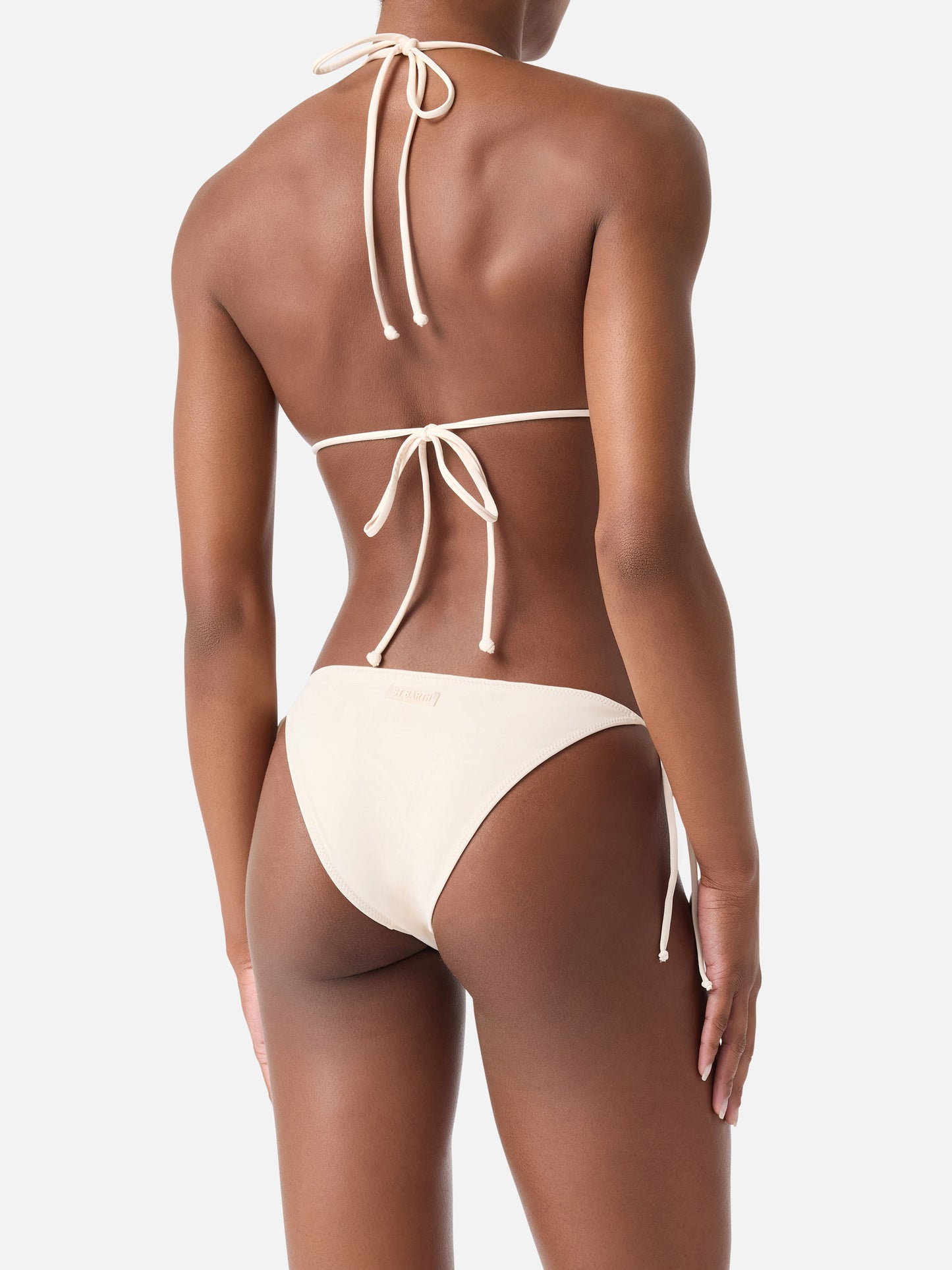 Bikini de triángulo Annabelle Virgo beige con strass 