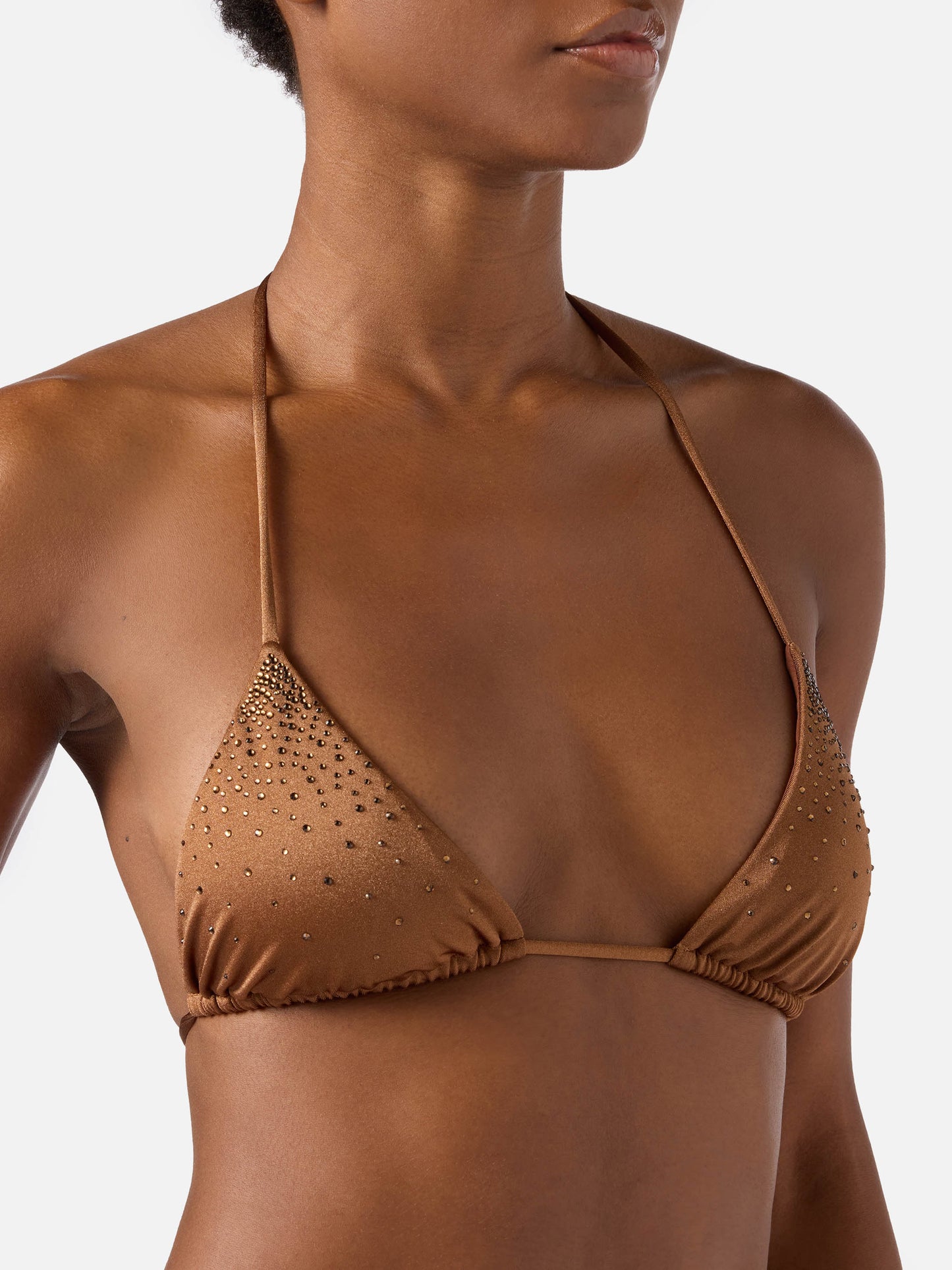 Bikini Annabelle Marielle marrone con strass