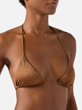 Bikini Annabelle Marielle marrone con strass