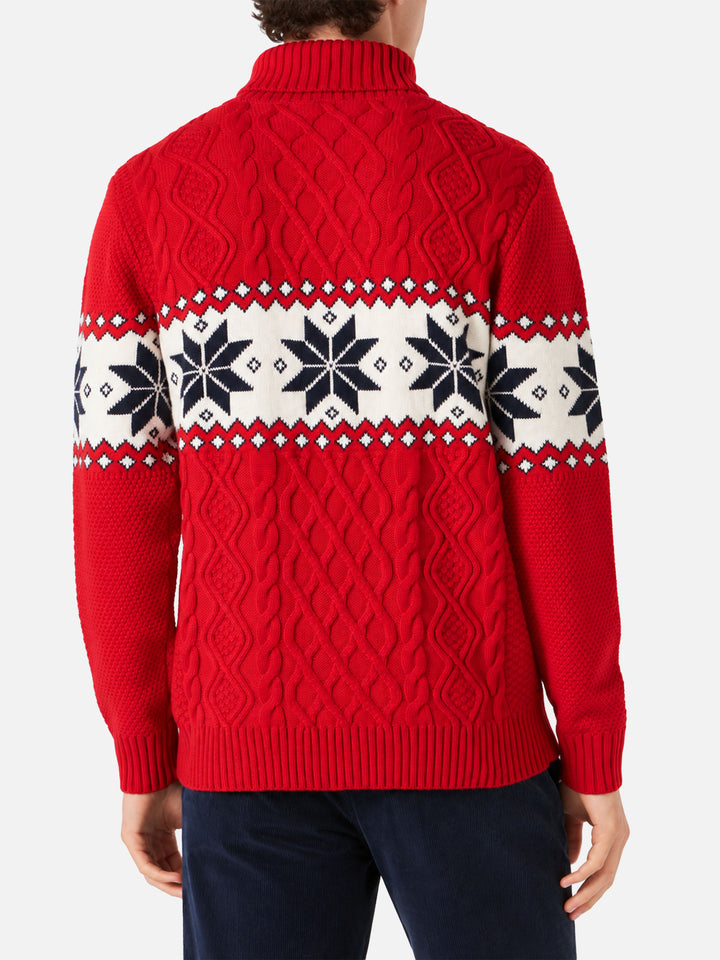 Maglione mezzo collo alto con scritta Cortina