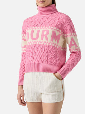 Maglione Anton a mezzo collo con jacquard Saint Barth