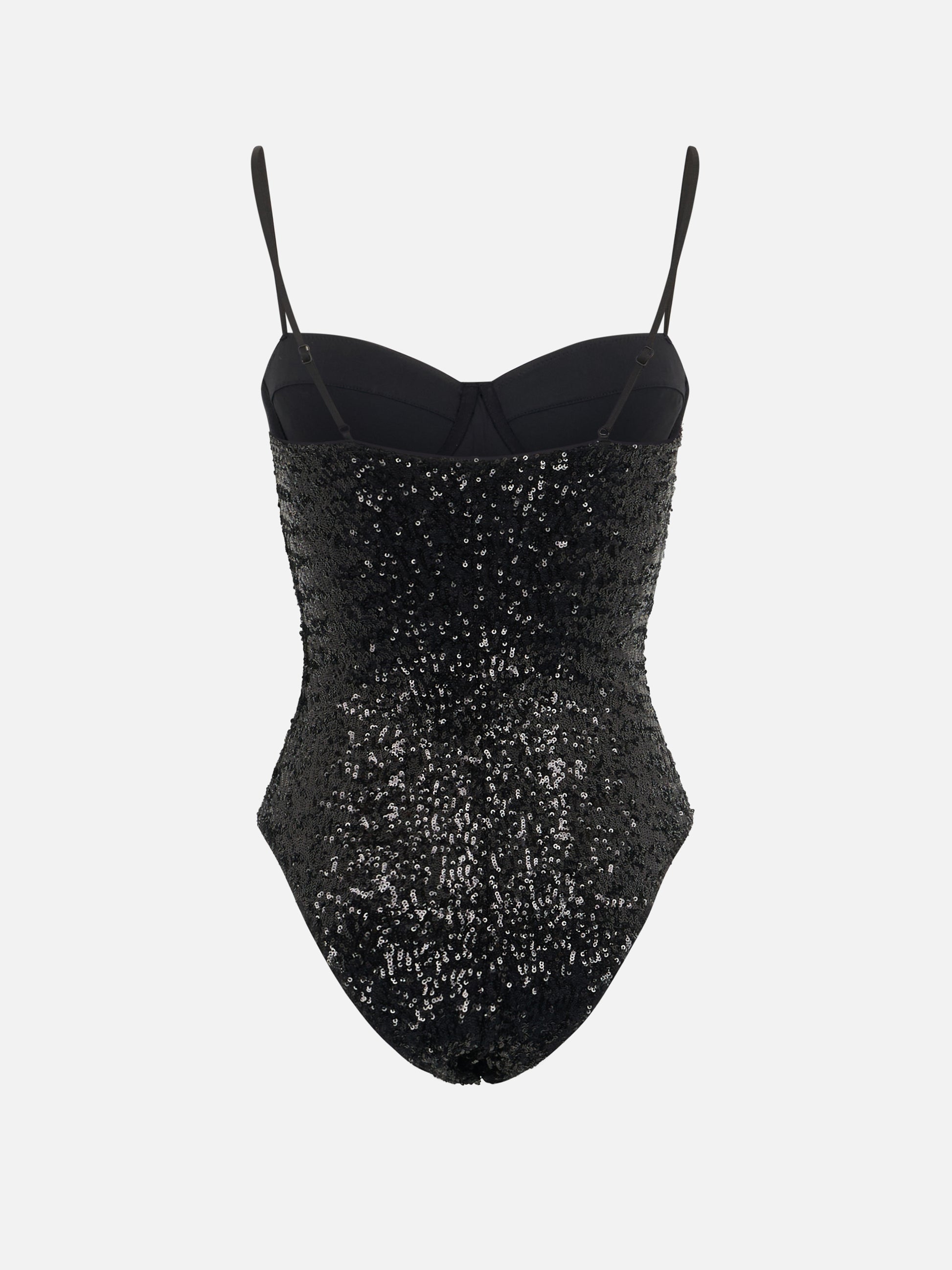 Woman black one-piece swimsuit Apolline with sequins - MC2 Saint Barth
