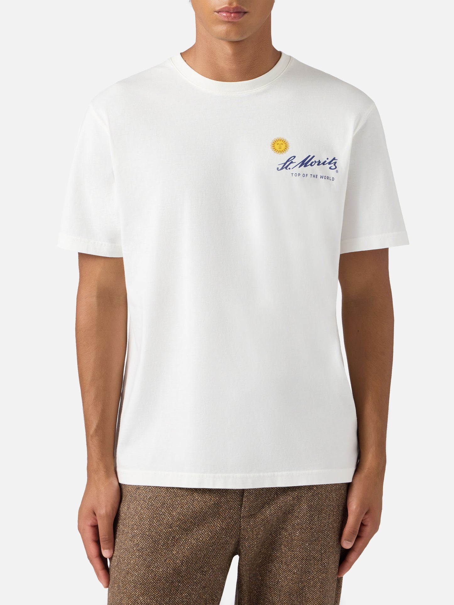 Winter cotton t-shirt Arnott with St. Moritz print | ST. MORITZ TOP OF THE WORLD SPECIAL EDITION