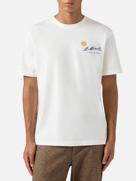 Winter cotton t-shirt Arnott with St. Moritz print | ST. MORITZ TOP OF THE WORLD SPECIAL EDITION