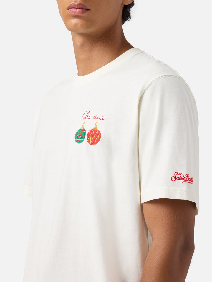 T-shirt Arnott in cotone bianco con ricamo Che Due…