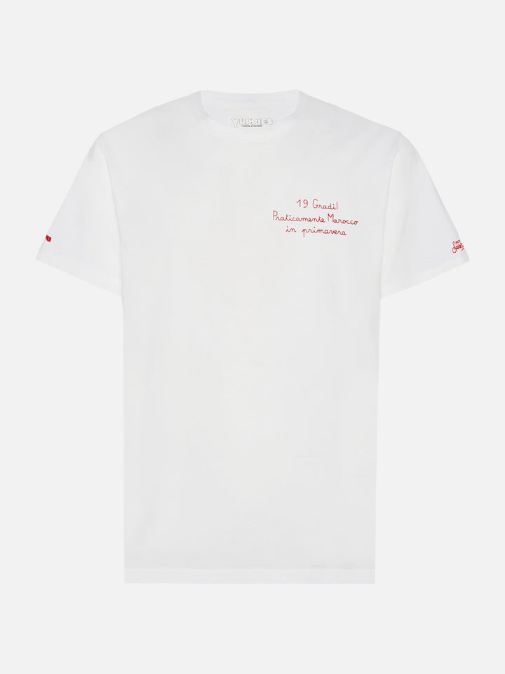 Winter-Baumwoll-T-Shirt von Arnott mit „Praticamente Marocco...“-Stickerei | YUPPIES SPECIAL EDITION