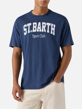 Arnott cotton T-shirt in blue with St. Barth Sport Club print