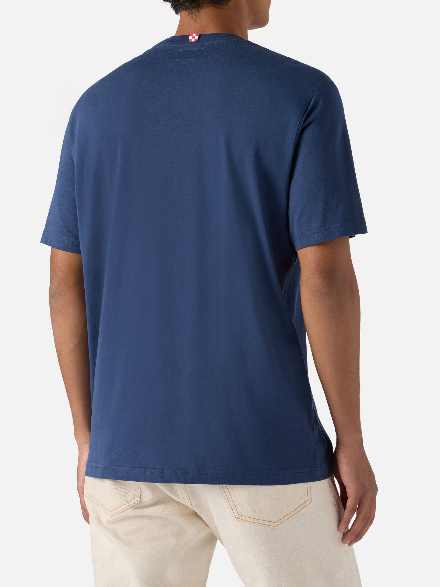 Arnott cotton T-shirt in blue with St. Barth Sport Club print