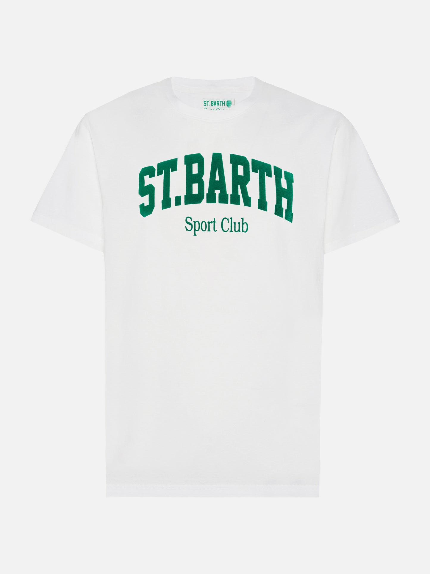 Winterliches Baumwoll-T-Shirt von Arnott mit Aufdruck des Sportvereins St. Barth.