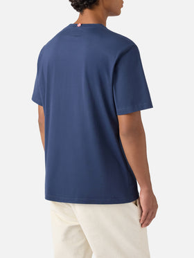 Arnott cotton T-shirt in blue with Snoopy My life is complicated embroidery | PEANUTS SPECIAL EDITION