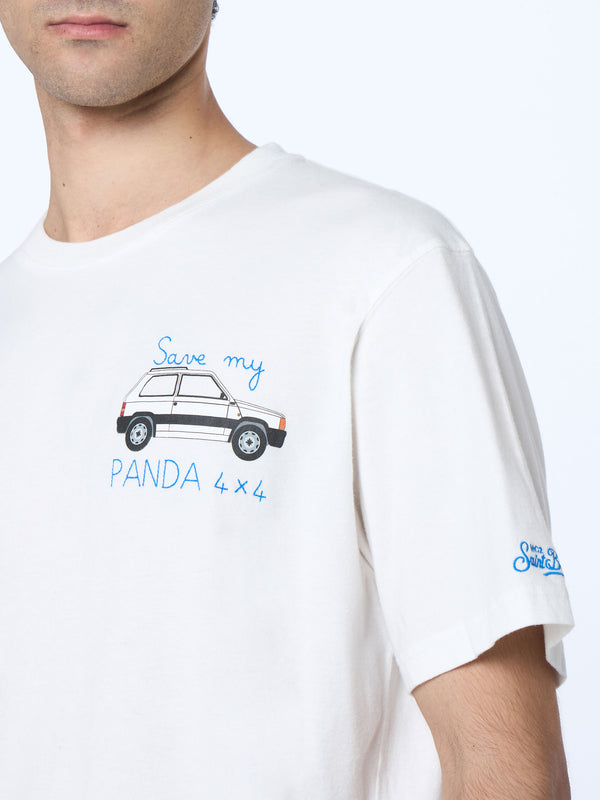 Schweres Baumwoll-T-Shirt Arnott für Herren mit „Save my Panda 4x4“-Stickerei | FIAT PANDA SPECIAL EDITION