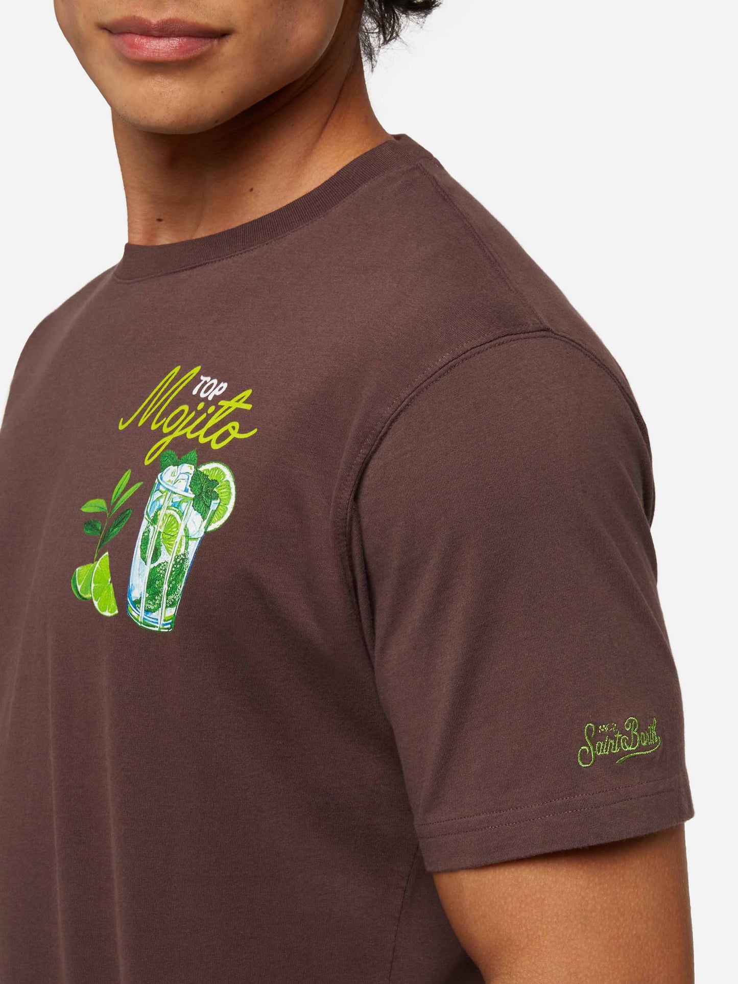 Winter cotton t-shirt Arnott with Mojito print - MC2 Saint Barth