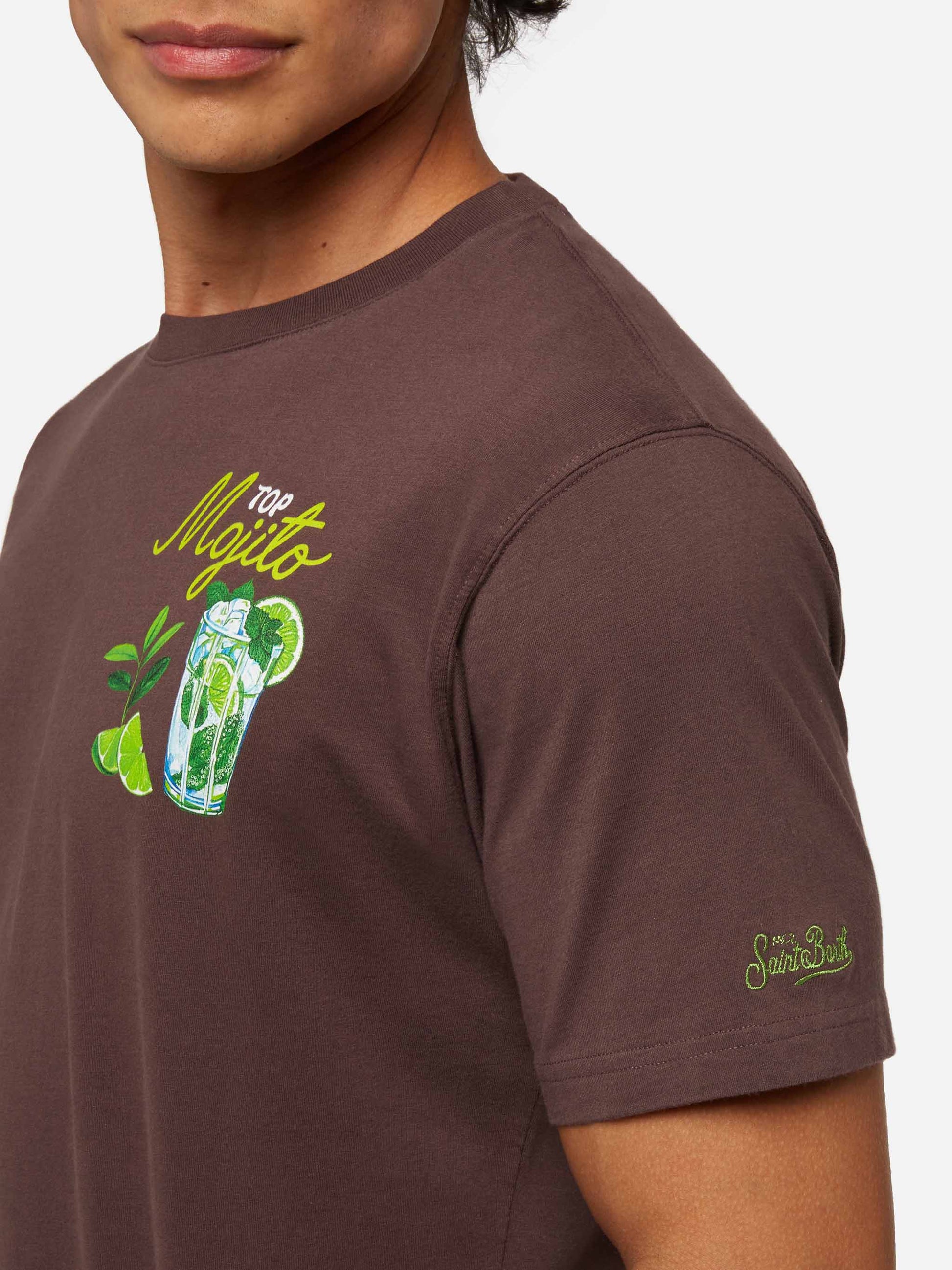 Winter cotton t-shirt Arnott with Mojito print - MC2 Saint Barth