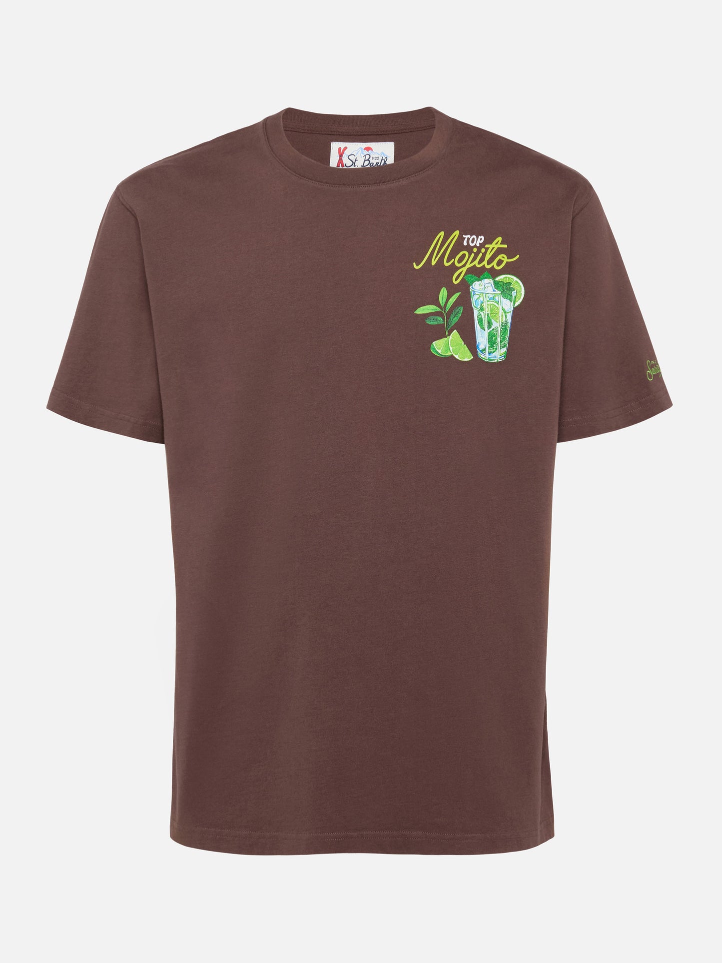 Winter cotton t-shirt Arnott with Mojito print - MC2 Saint Barth