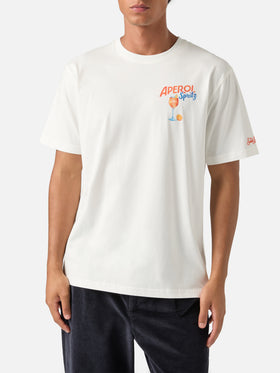 T-shirt off white in cotone Arnott con stampa Aperol Spritz | Special edition