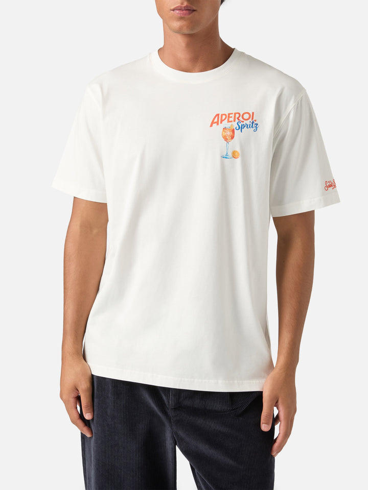 Off-white T-Shirt aus Arnott Baumwolle mit Aperol Spritz-Print | Special edition 