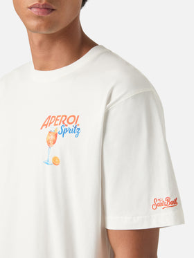 T-shirt off white in cotone Arnott con stampa Aperol Spritz | Special edition