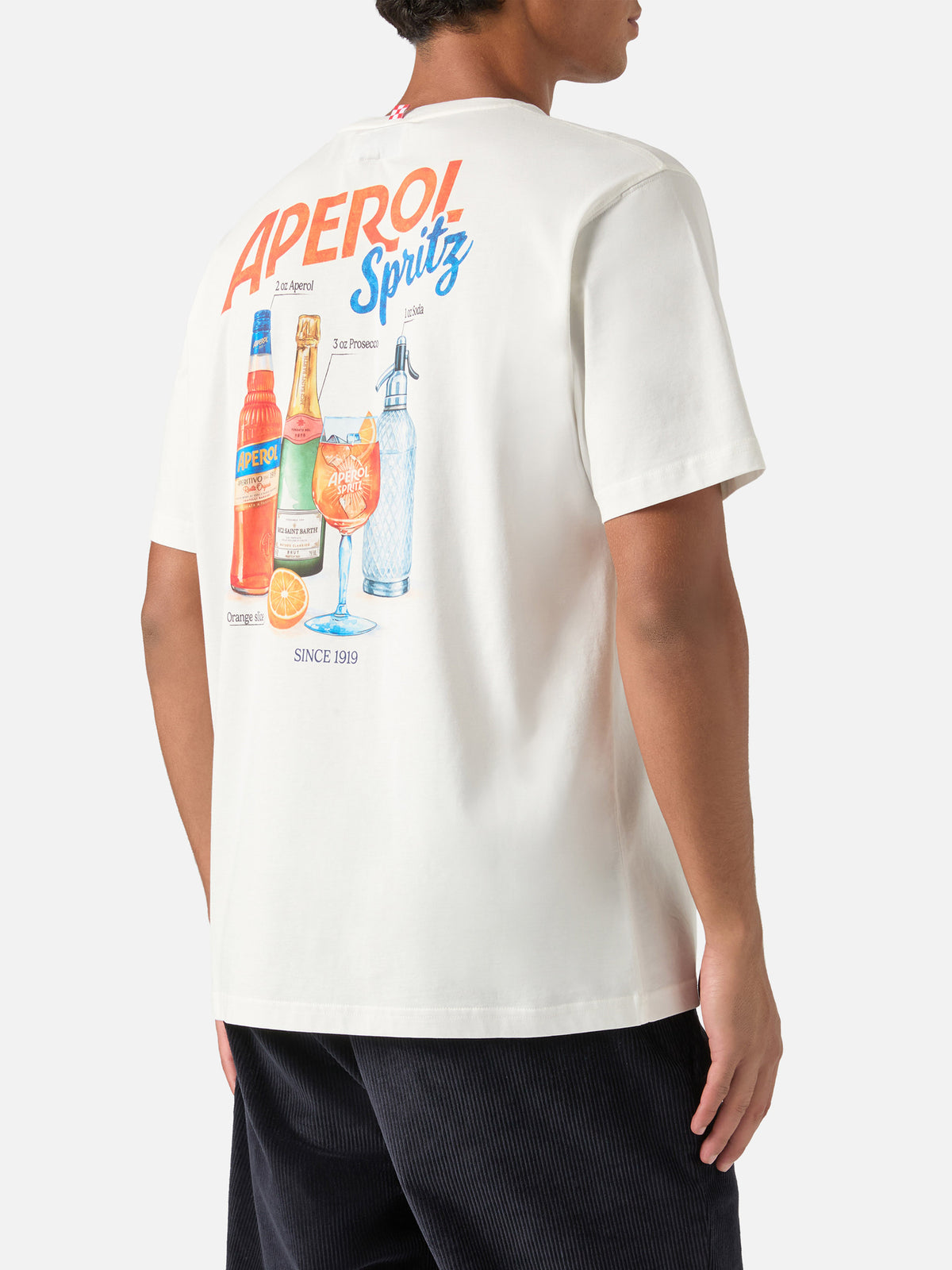 T-shirt off white in cotone Arnott con stampa Aperol Spritz | Special edition
